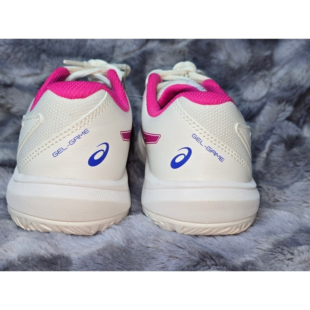 NWB Asics Gel-Game GS Tennis Shoes White Pink/Rose Athletic Sneakers Kid SZ 5 - Picture 3 of 8